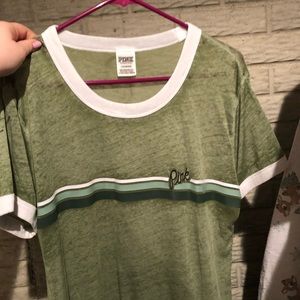 green PINK tee